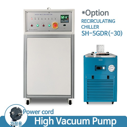 고진공 펌프 High Vacuum Pump 10(-6)Torr , 312L/Min  디퓨전&amp;오일로타리 (Diffusion&amp;Oil Rotary Pump) HV40