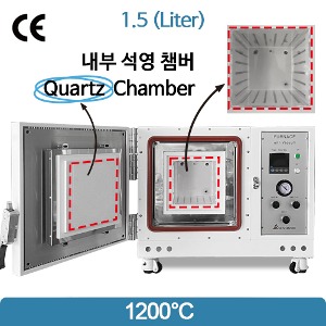 1200°C 진공 석영챔버 머플전기로 Muffle Furnace with Quartz Chamber SH-FU-1.5MGVQ